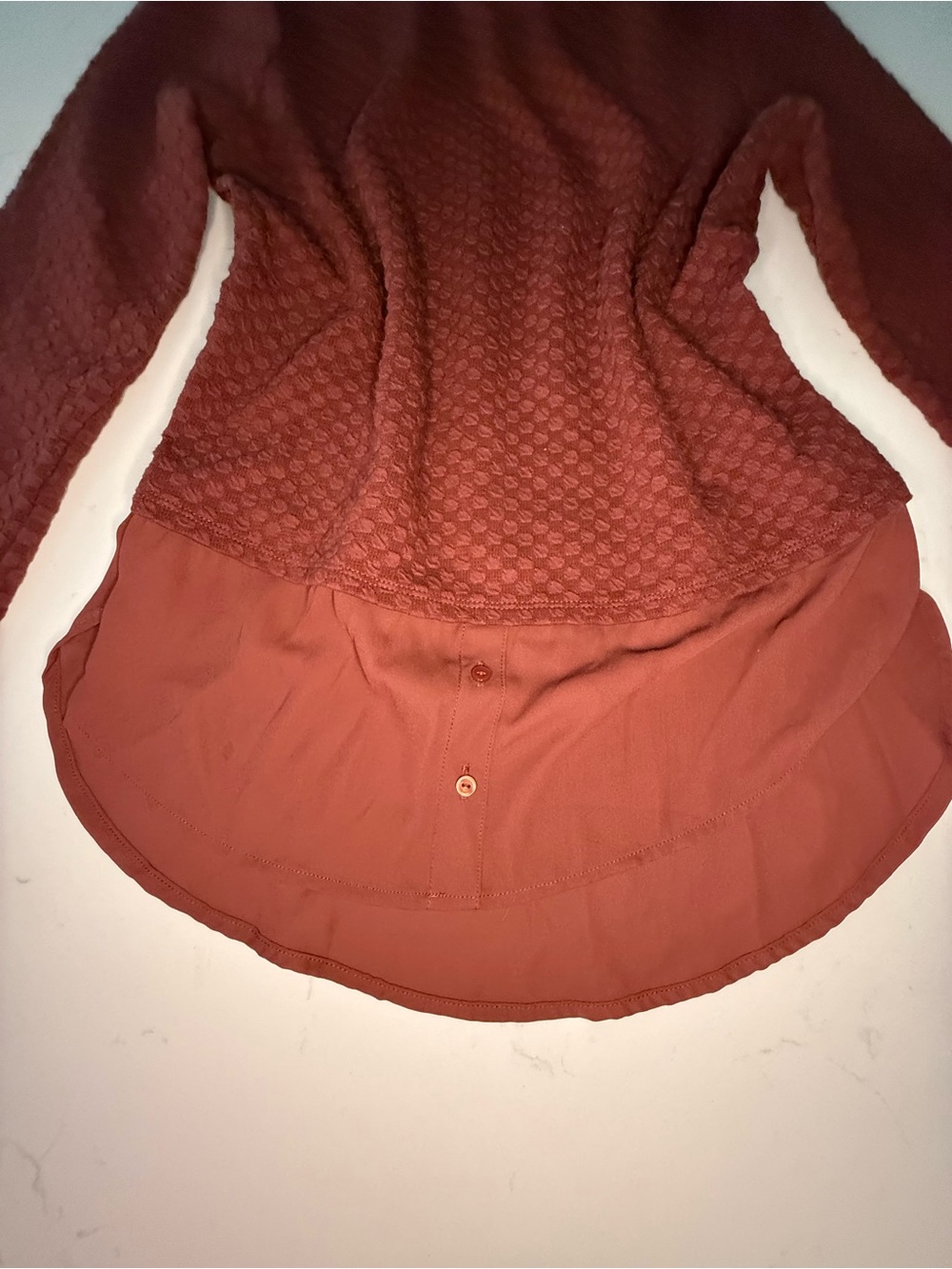 Elle Textured Ruffle-Neck Long Sleeve Top - Picture 4 of 9